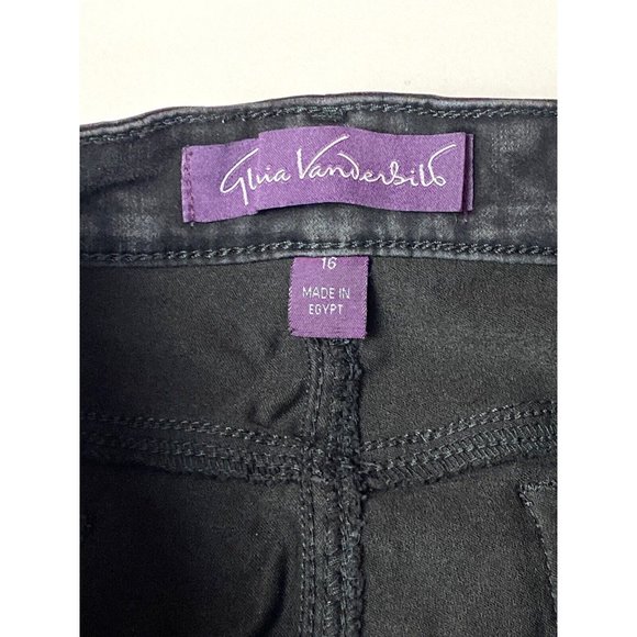 Gloria Vanderbilt Vintage 80's Mid Rise Black Wash Tapered Leg Jeans Size 16 - Picture 5 of 10